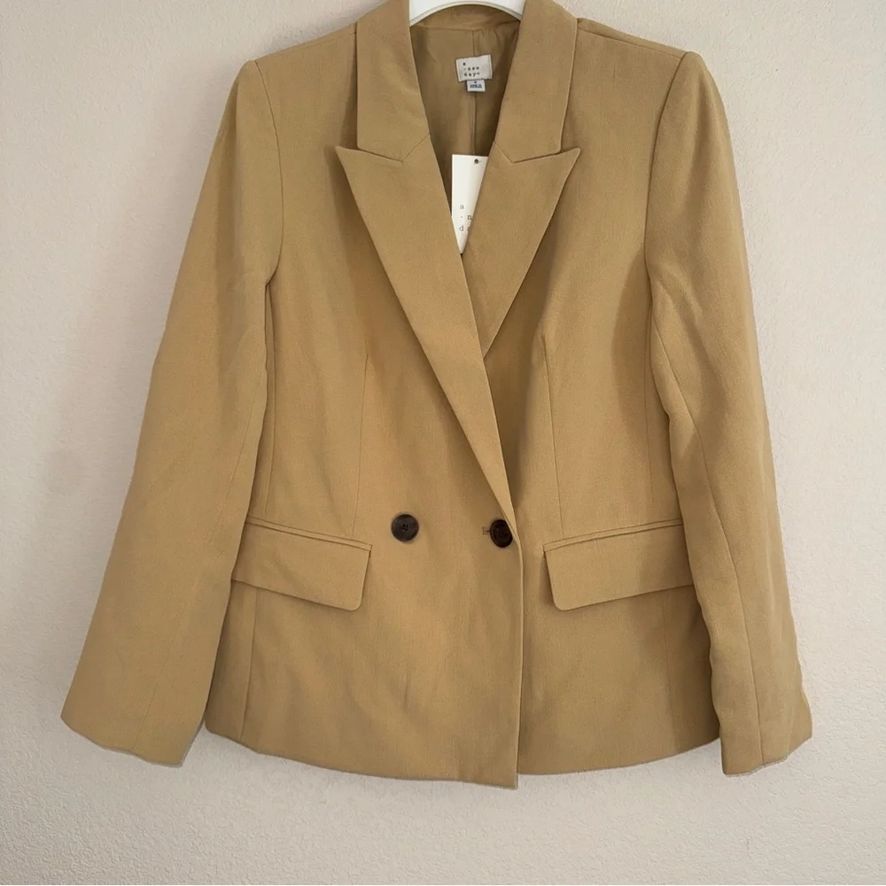 A New Day - Women's Signature Crepe Slim Fit Blazer - A New Da Tan